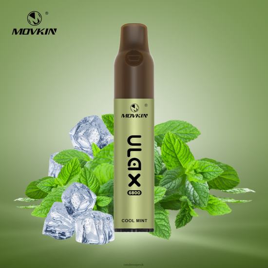RandM Movkin Ulax 6800 (Ceramic Coil) Rechargeable Disposable Vape Pod Device Cool Mint Ulax 642PN69 R and M Sales