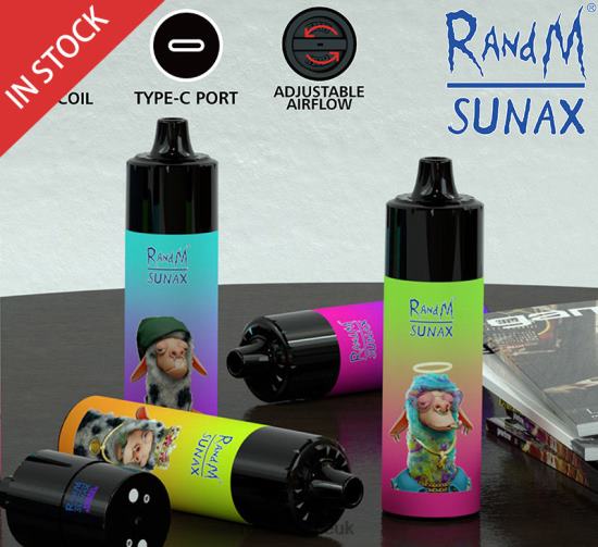 RandM Sunax 21000 Airflow Control Pod Replaceable Vape Device 1Pc Lush Ice 642PN266 R and M UK