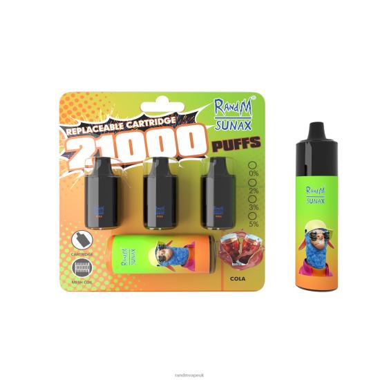 RandM Sunax 21000 Airflow Control Pod Replaceable Vape Device 1Pc Lush Ice 642PN266 R and M UK
