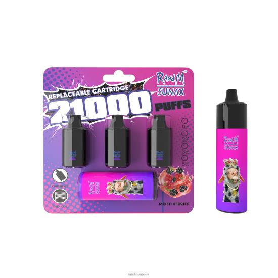 RandM Sunax 21000 Airflow Control Pod Replaceable Vape Device 1Pc Lush Ice 642PN266 R and M UK