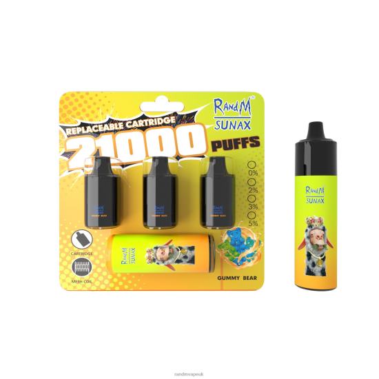 RandM Sunax 21000 Airflow Control Pod Replaceable Vape Device 1Pc Lush Ice 642PN266 R and M UK