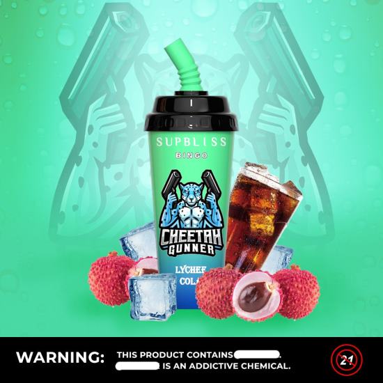 RandM Supbliss Bingo 8000 Vape Pod Device 1Pc Lychee Cola 642PN264 RandM Vape Nicotine