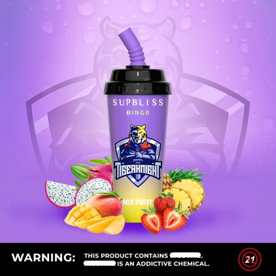 RandM Supbliss Bingo 8000 Vape Pod Device 1Pc Lychee Cola 642PN264 RandM Vape Nicotine