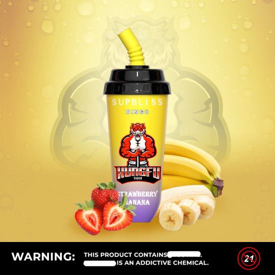 RandM Supbliss Bingo 8000 Vape Pod Device 1Pc Strawberry Banana 642PN262 RandM London