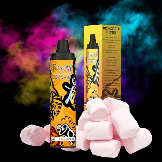 RandM Tornado 6000 Airflow Control Vape Pod Device 1Pc Cotton Candy 642PN296 R and M UK