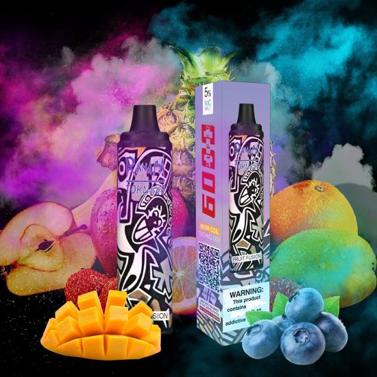 RandM Tornado 6000 Airflow Control Vape Pod Device 1Pc Fruit Fusion 642PN286 R and M UK