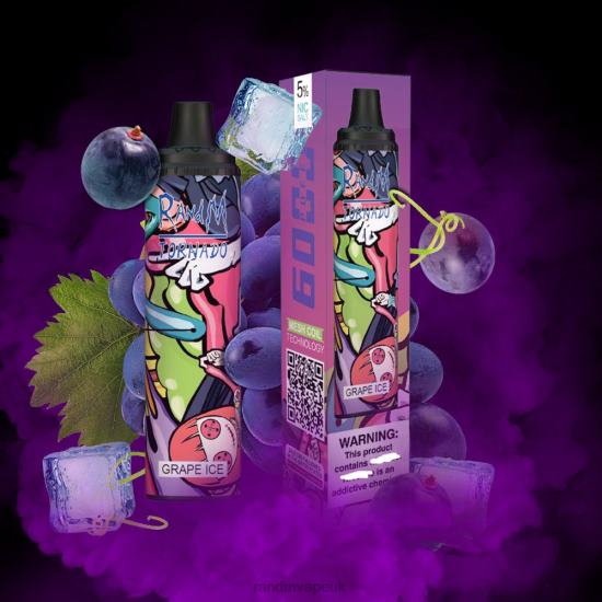 RandM Tornado 6000 Airflow Control Vape Pod Device 1Pc Grape Ice 642PN284 RandM Vape Nicotine