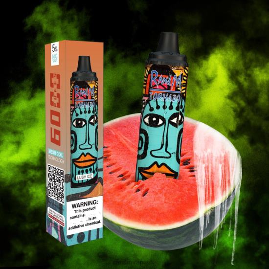 RandM Tornado 6000 Airflow Control Vape Pod Device 1Pc Lush Ice 642PN290 RandM Vape Sale