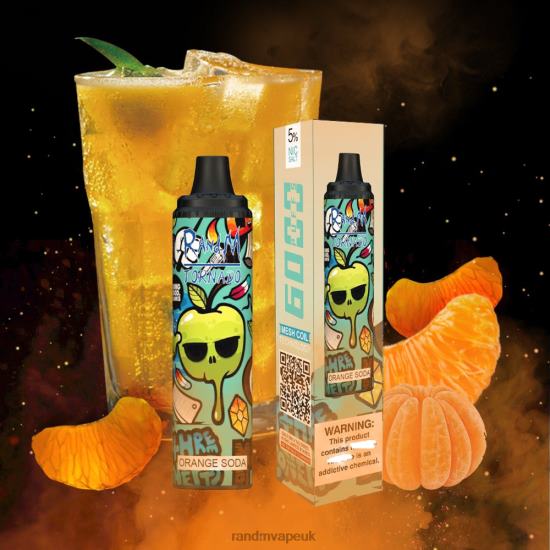 RandM Tornado 6000 Airflow Control Vape Pod Device 1Pc Orange Soda 642PN287 R and M Vape UK