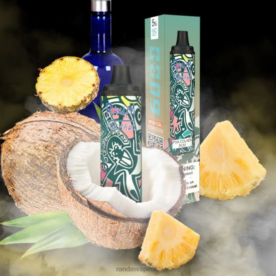 RandM Tornado 6000 Airflow Control Vape Pod Device 1Pc Pina Colada Rum 642PN280 RandM Vape Sale