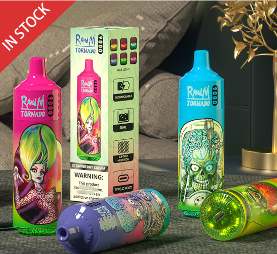 RandM Tornado 9000 Vape Pod Device 1Pc Version 1 Kiwi Passion Fruit Guava 642PN139 R and M Sales