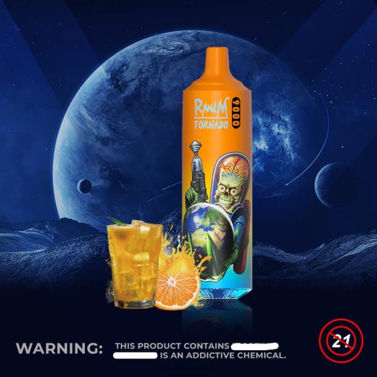RandM Tornado 9000 Vape Pod Device 1Pc Version 1 Orange Soda 642PN129 R and M Sales