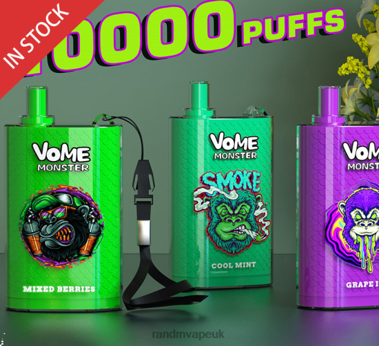 RandM Vome Monster 10000 Airflow Control Vape Pod Device 1Pc Lush Ice 642PN277 R and M Vape UK