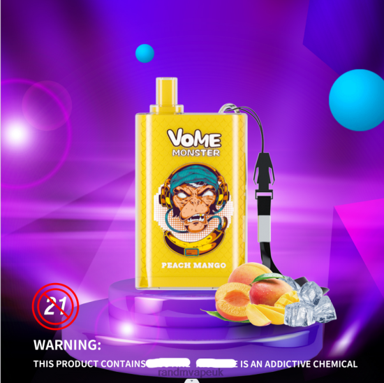 RandM Vome Monster 10000 Airflow Control Vape Pod Device 1Pc Lush Ice 642PN277 R and M Vape UK