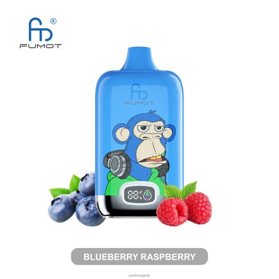 Fumot Original RandM Digital Box 12000 Battery And Liquid Display Vape Device Blueberry Raspberry 642PN4 RandM Vape Nicotine