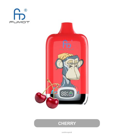 Fumot Original RandM Digital Box 12000 Battery And Liquid Display Vape Device Cherry 642PN8 R and M Vape Wholesale UK