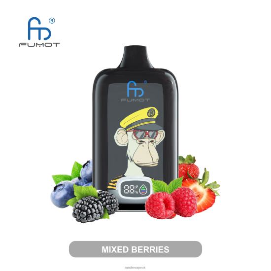 Fumot Original RandM Digital Box 12000 Battery And Liquid Display Vape Device Mixed Berries 642PN13 RandM Vape Flavours