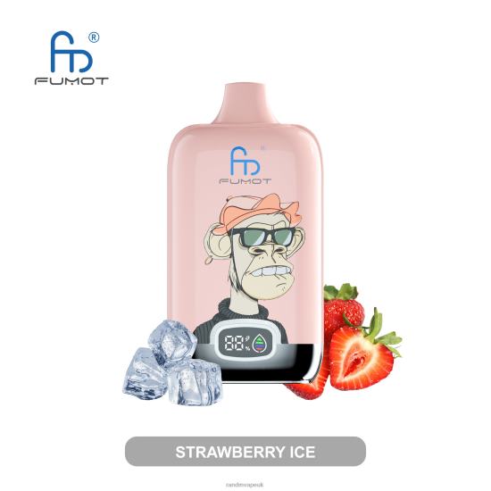 Fumot Original RandM Digital Box 12000 Battery And Liquid Display Vape Device Strawberry Ice 642PN9 R and M Sales