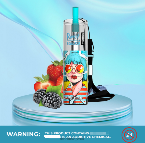 RandM Tornado 10000 Plus Airflow Control Vape Device 1Pc Dr Blue 642PN84 RandM Vape Nicotine