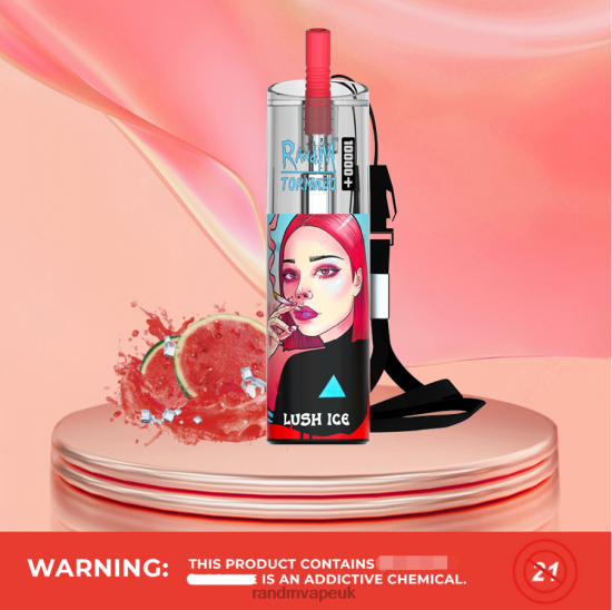 RandM Tornado 10000 Plus Airflow Control Vape Device 1Pc Lush Ice 642PN73 RandM Vape Flavours