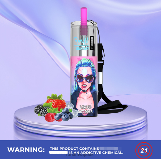 RandM Tornado 10000 Plus Airflow Control Vape Device 1Pc Mixed Berries 642PN78 R and M Vape Wholesale UK