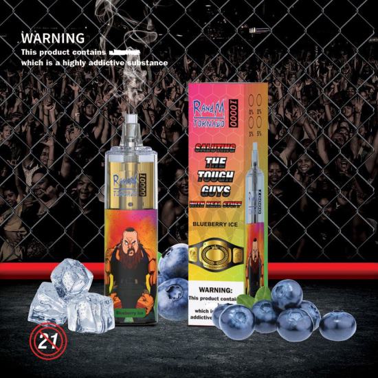 RandM Tornado 10000 Airflow Control Vape Device 1Pc Blueberry Ice 642PN104 RandM Vape Nicotine