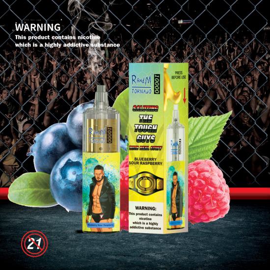 RandM Tornado 10000 Airflow Control Vape Device 1Pc Blueberry Sour Raspberry 642PN120 RandM Vape Sale