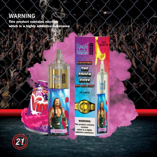 RandM Tornado 10000 Airflow Control Vape Device 1Pc Drvimto 642PN114 RandM Vape Nicotine