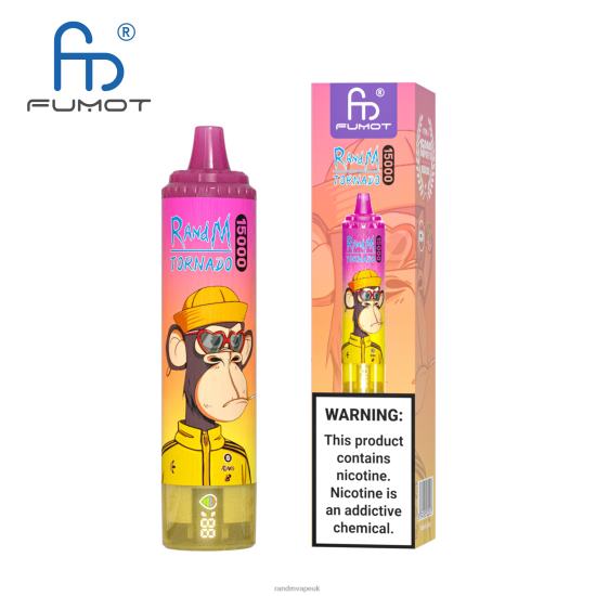 Fumot RandM Tornado 15000 Vape Device With Battery And Ejuice Display Version 1 Blueberry Raspberry 642PN22 RandM London