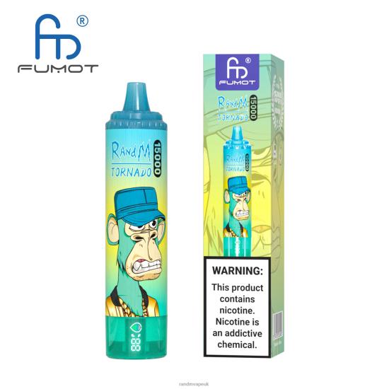 Fumot RandM Tornado 15000 Vape Device With Battery And Ejuice Display Version 1 Blueberry Raspberry 642PN22 RandM London