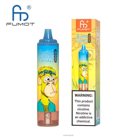 Fumot RandM Tornado 15000 Vape Device With Battery And Ejuice Display Version 1 Blueberry Raspberry 642PN22 RandM London