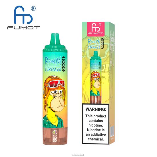 Fumot RandM Tornado 15000 Vape Device With Battery And Ejuice Display Version 1 Blueberry Raspberry 642PN22 RandM London