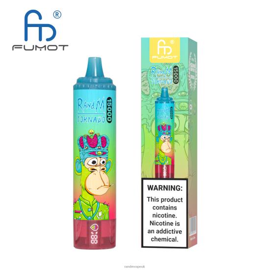 Fumot RandM Tornado 15000 Vape Device With Battery And Ejuice Display Version 1 Blueberry Raspberry 642PN22 RandM London