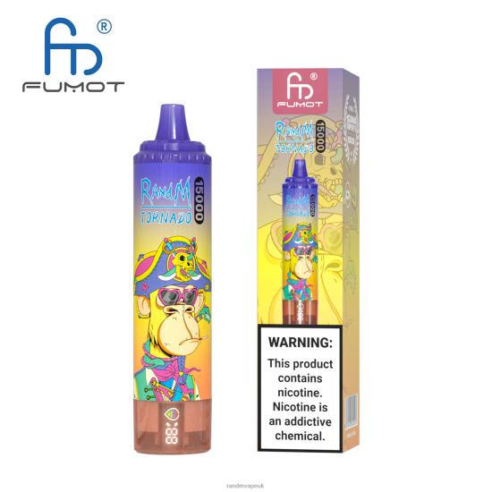 Fumot RandM Tornado 15000 Vape Device With Battery And Ejuice Display Version 1 Blueberry Raspberry 642PN22 RandM London