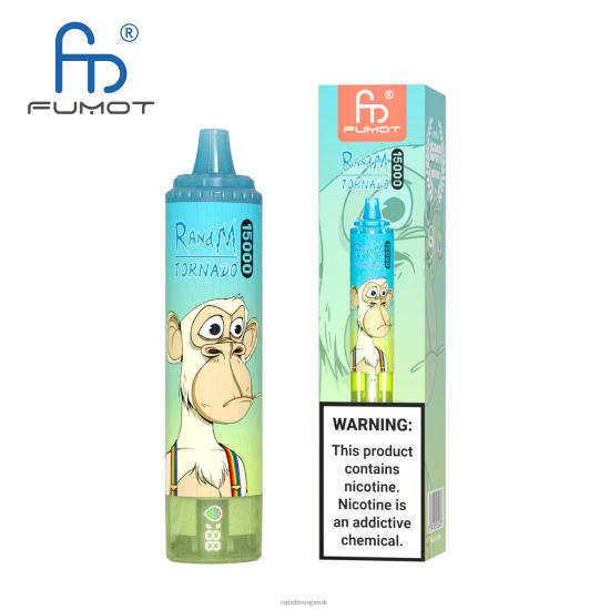 Fumot RandM Tornado 15000 Vape Device With Battery And Ejuice Display Version 1 Blueberry Raspberry 642PN22 RandM London