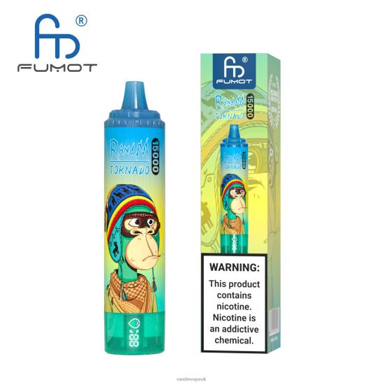 Fumot RandM Tornado 15000 Vape Device With Battery And Ejuice Display Version 1 Grape Ice 642PN27 R and M Vape UK