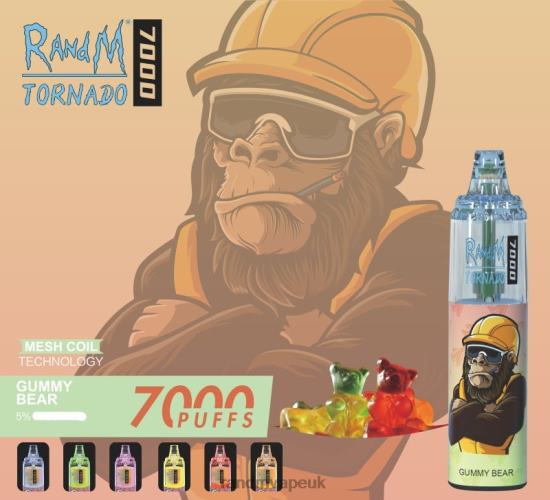 RandM Tornado 7000 Airflow Control Vape Device 1Pc Banana Milkshake 642PN177 R and M Vape UK
