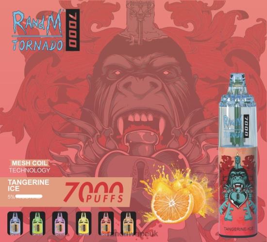 RandM Tornado 7000 Airflow Control Vape Device 1Pc Mixed Berries 642PN176 R and M UK