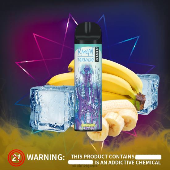 RandM Tornado 8000 Airflow Control Vape Device 1Pc Banana Ice 642PN247 R and M Vape UK