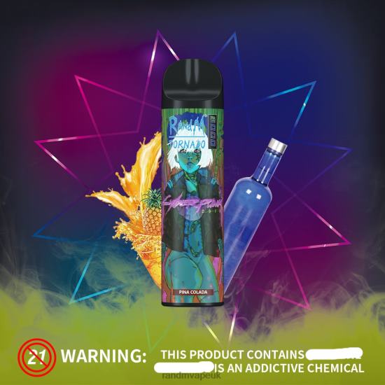 RandM Tornado 8000 Airflow Control Vape Device 1Pc Pina Colada 642PN252 RandM London