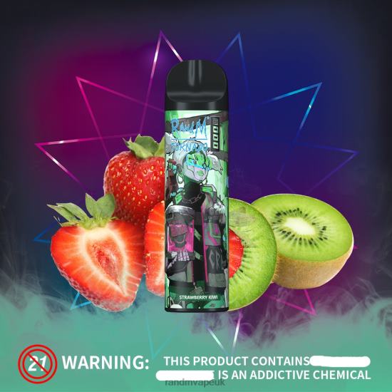 RandM Tornado 8000 Airflow Control Vape Device 1Pc Strawberry Kiwi 642PN250 RandM Vape Sale