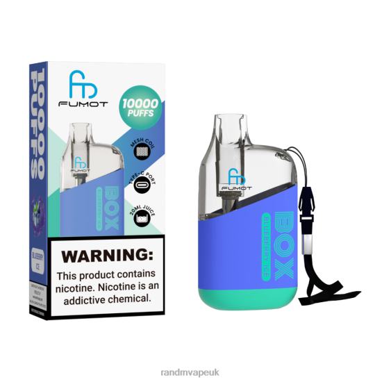 Fumot Original RandM Tornado Box 10000 Airflow Control Vape Device 1Pc Blueberry Ice 642PN91 RandM Vape UK