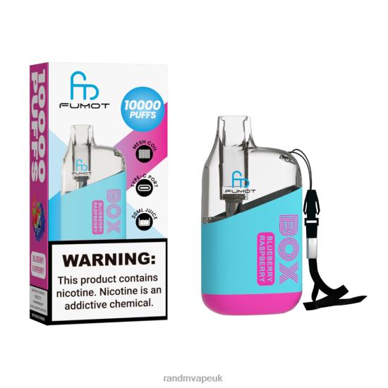 Fumot Original RandM Tornado Box 10000 Airflow Control Vape Device 1Pc Blueberry Raspberry 642PN95 RandM Wholesale UK