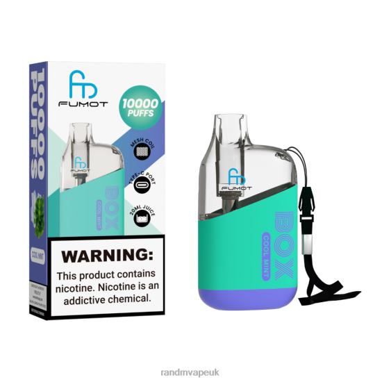 Fumot Original RandM Tornado Box 10000 Airflow Control Vape Device 1Pc Cool Mint 642PN87 R and M Vape UK
