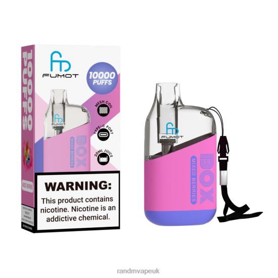 Fumot Original RandM Tornado Box 10000 Airflow Control Vape Device 1Pc Grape Ice 642PN89 R and M Sales