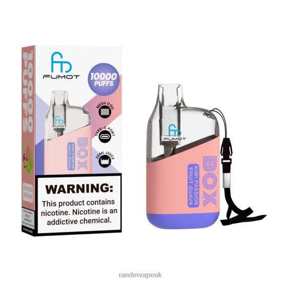 Fumot Original RandM Tornado Box 10000 Airflow Control Vape Device 1Pc Kiwi Passion Fruit Guava 642PN97 R and M Vape UK