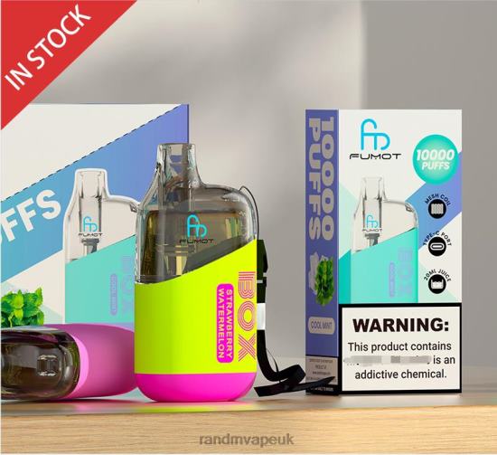 Fumot Original RandM Tornado Box 10000 Airflow Control Vape Device 1Pc Strawberry Watermelon 642PN93 RandM Vape Flavours